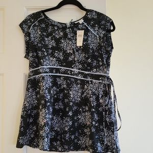 Floral Empire Waist Maternity Top